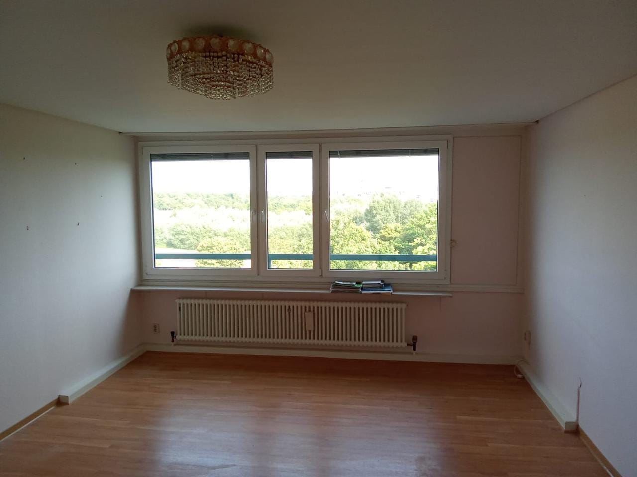 Leeres Wohnzimmer nach der Haushaltsauflösung, bereit zur Übergabe